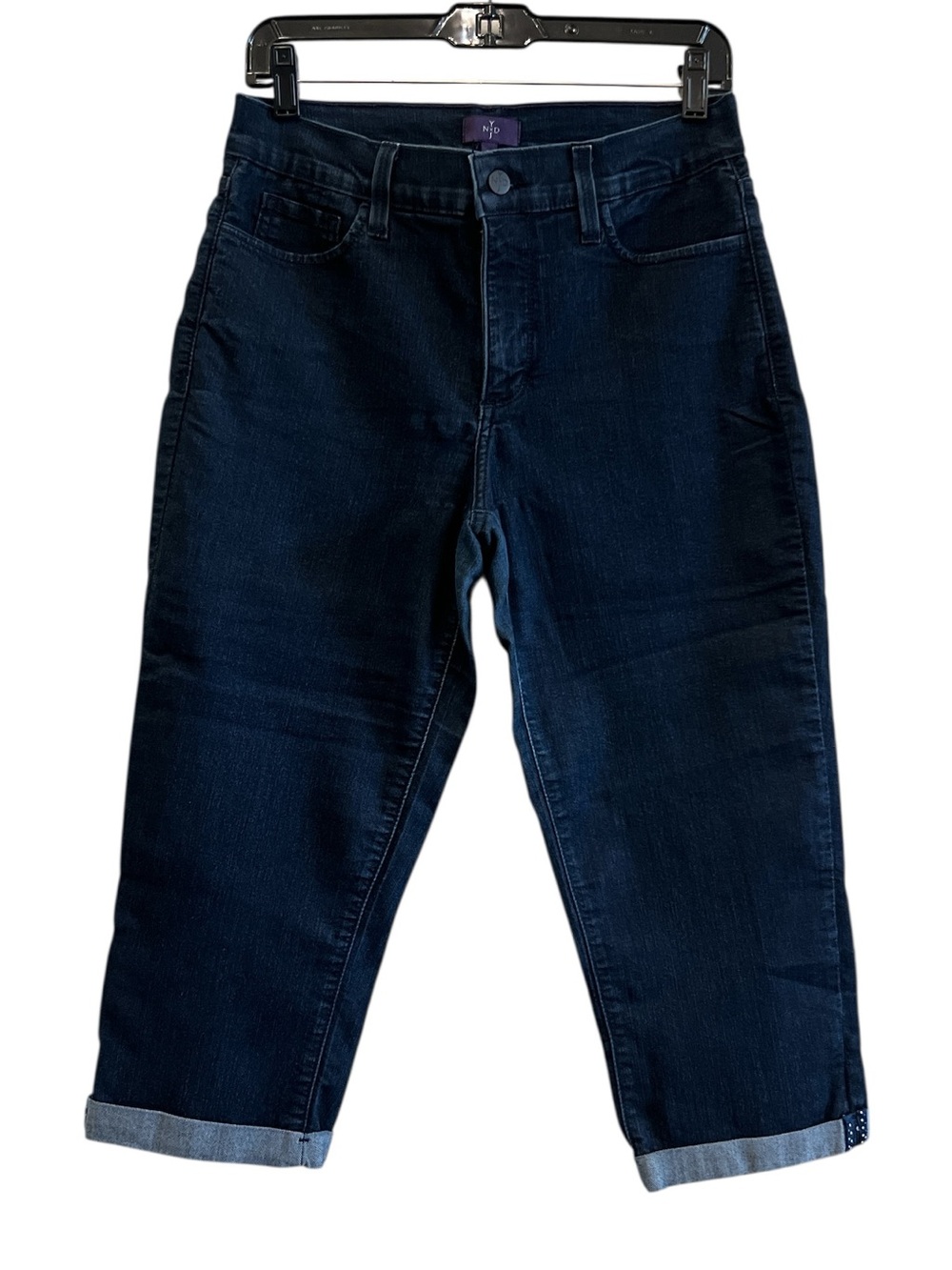 NYDJ Blue Cropped High Waist Jeans Size 10